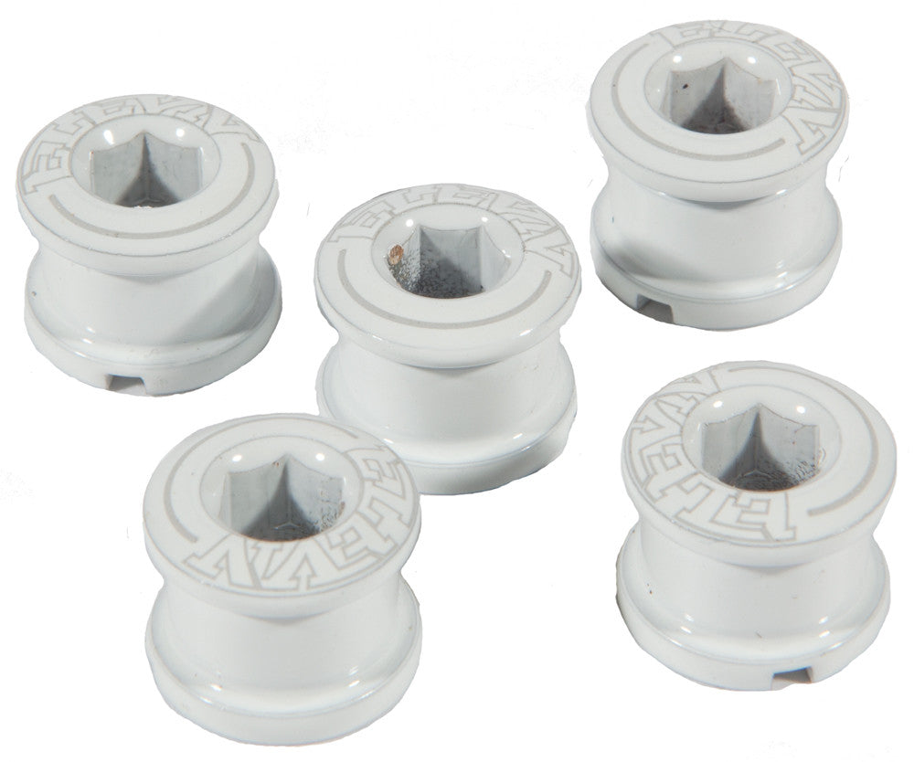 ELEVN Alloy Chain Ring Bolts 8.5mm White ELBO285WHWH