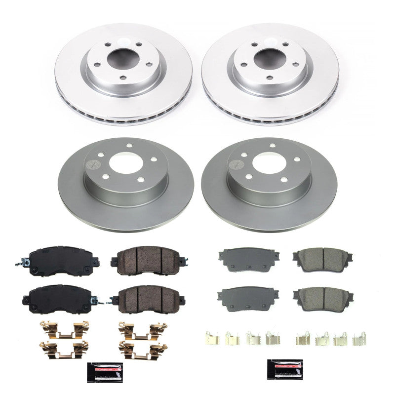 Power Stop 19-22 Nissan Altima Front & Rear Z17 Coated Brake Kit CRK8684