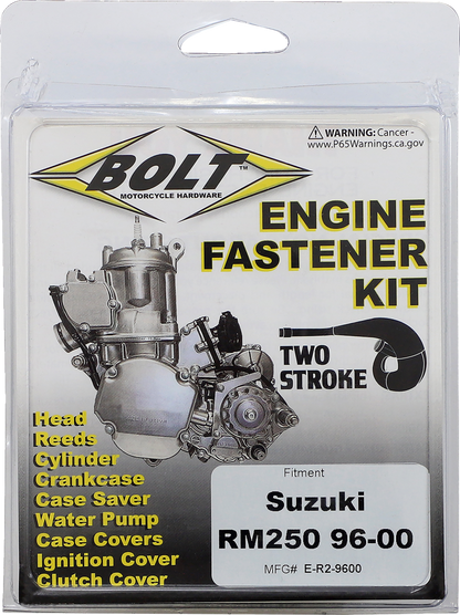 BOLT Fastener Kit - Engine - Suzuki RM E-R2-9600