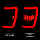 ANZO 1999-2004 Jeep Grand Cherokee LED Tail Lights w/ Light Bar Black Housing Smoke Lens 311395