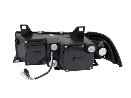 ANZO 1992-1998 BMW 3 Series E36 Projector Headlights w/ Halo Black G2 1 pc 121325