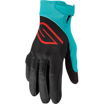 SLIPPERY Circuit Gloves - Black/Aqua - Small 3260-0433