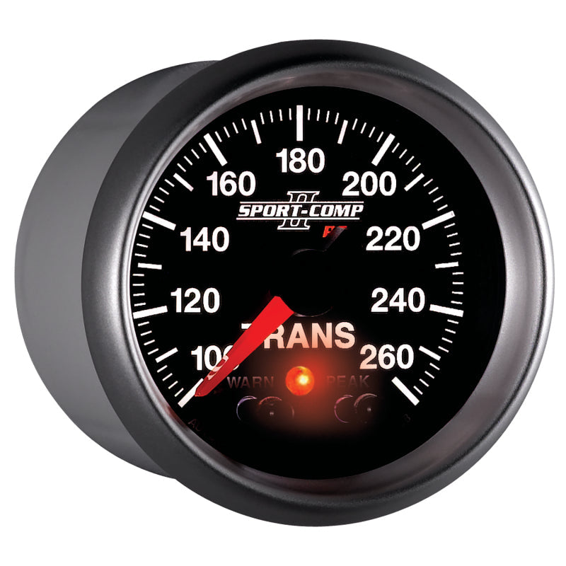 Autometer Elite 52.4mm 100-260F Transmission Temprature Peak & Warn w/ Electronic Control Gauge 3658