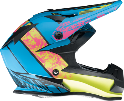 Z1R Youth F.I. Helmet - Fractal - MIPS - Matte Blue/Hi-Viz - Small 0111-1514