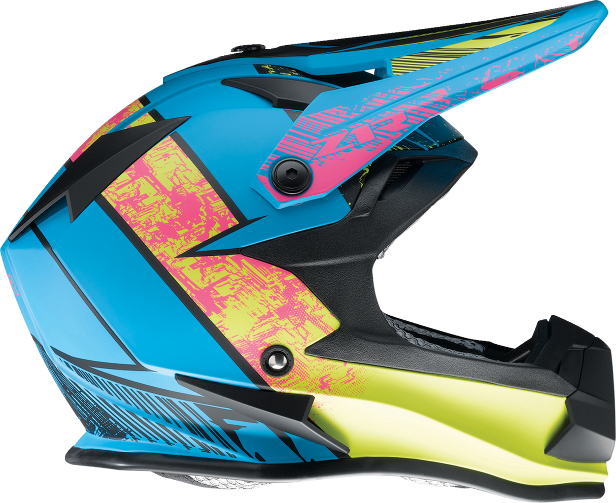 Z1R Youth F.I. Helmet - Fractal - MIPS - Matte Blue/Hi-Viz - Medium 0111-1515