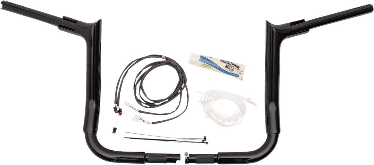 FAT BAGGERS INC. Handlebar Kit - Pointed Top - 12" - Black 809212-B