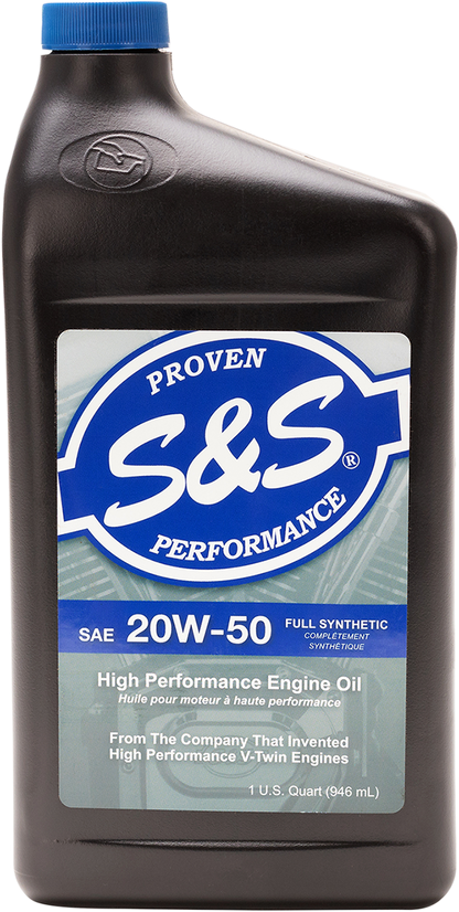 S&S CYCLE Synthetic Oil 20W-50 - 1 U.S. quart 153755