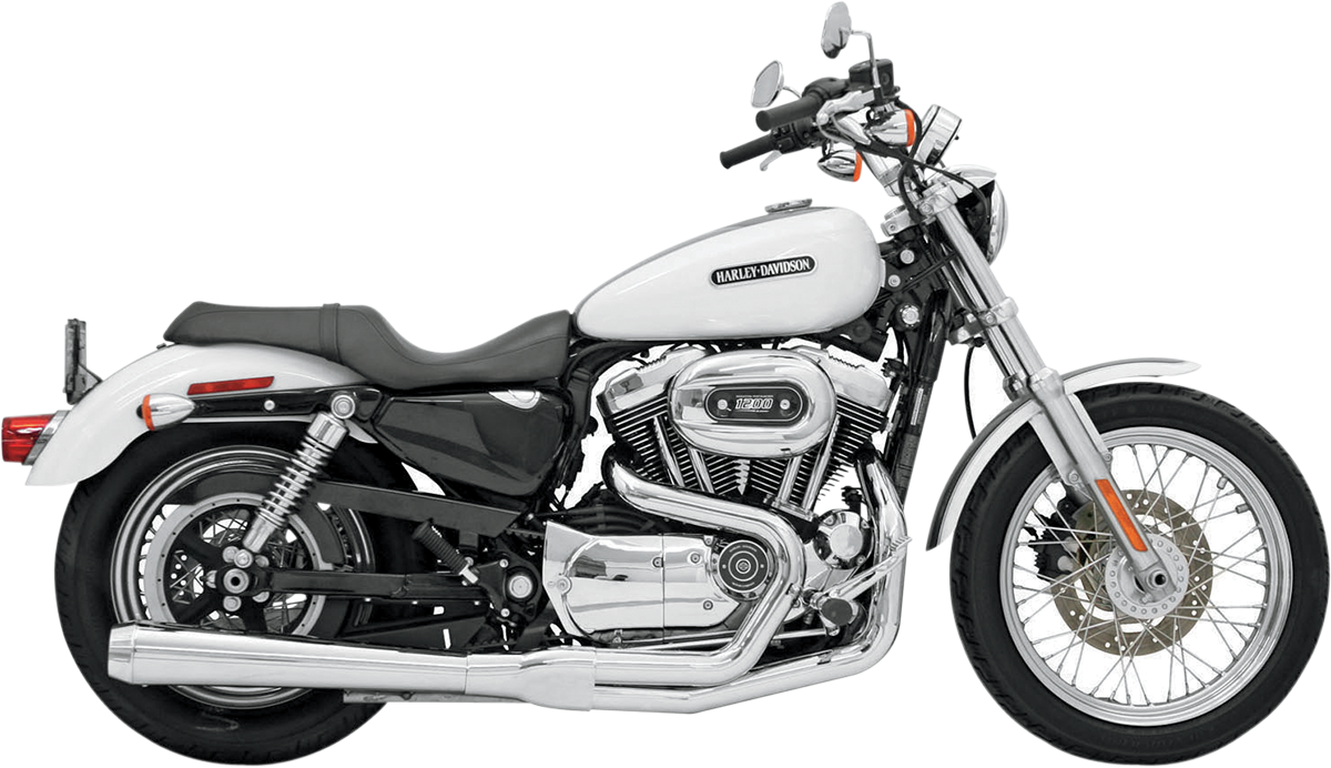 BASSANI XHAUST Road Rage Exhaust - Chrome - Long - '04-'13 XL 14111J