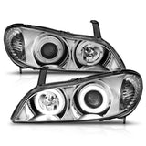 ANZO 2000-2004 Infiniti I30 Projector Headlights w/ Halo Chrome 121078