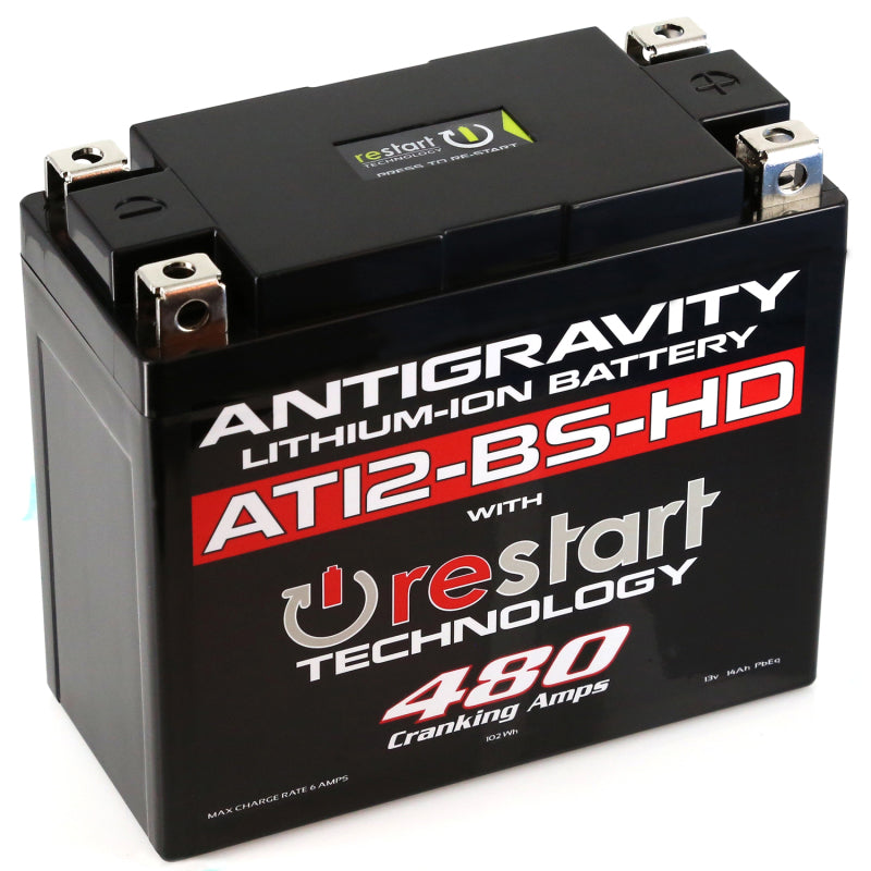 Antigravity YT12-BS High Power Lithium Battery w/Re-Start AG-AT12BS-HD-RS