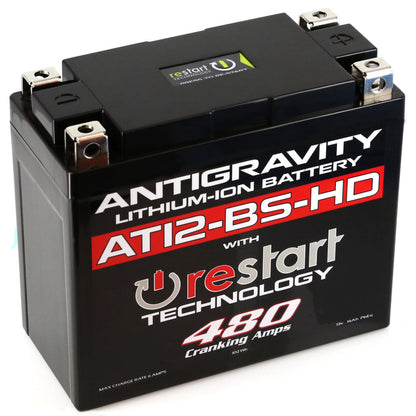 Antigravity YT12-BS High Power Lithium Battery w/Re-Start AG-AT12BS-HD-RS