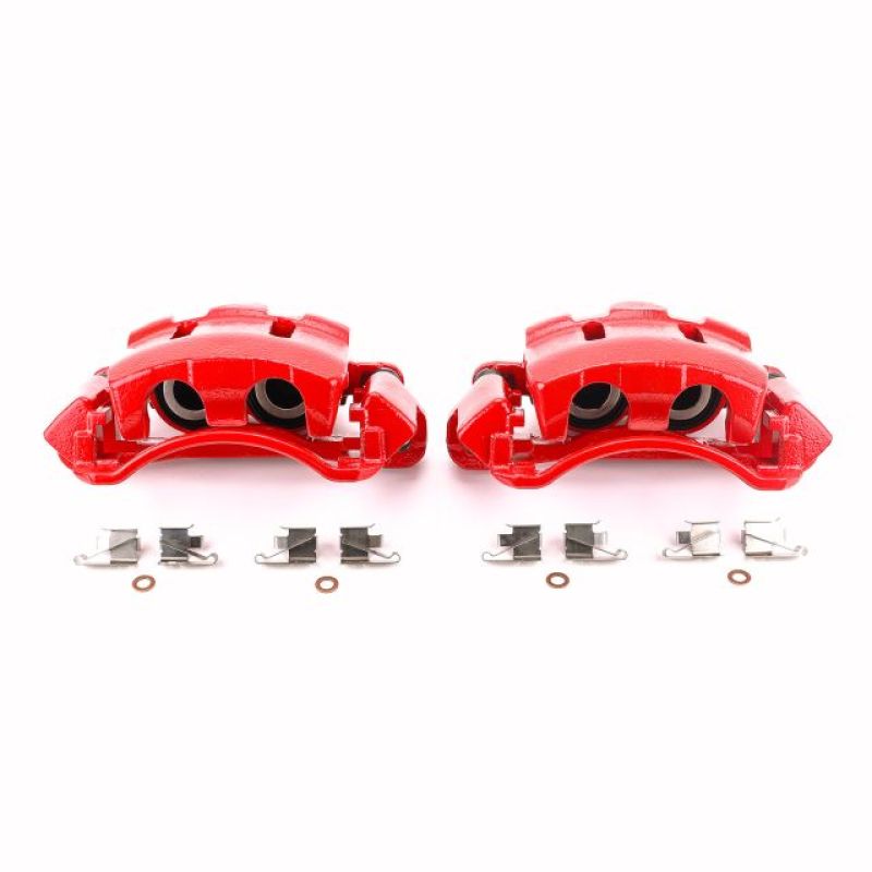 Power Stop 00-05 Ford Excursion Front Red Calipers w/Brackets - Pair S4790