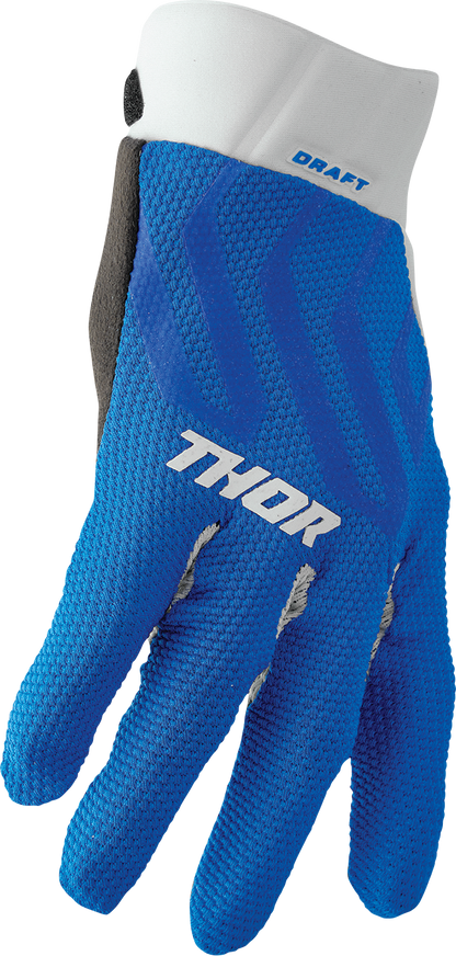 THOR Draft Gloves - Blue/White - Medium 3330-6796