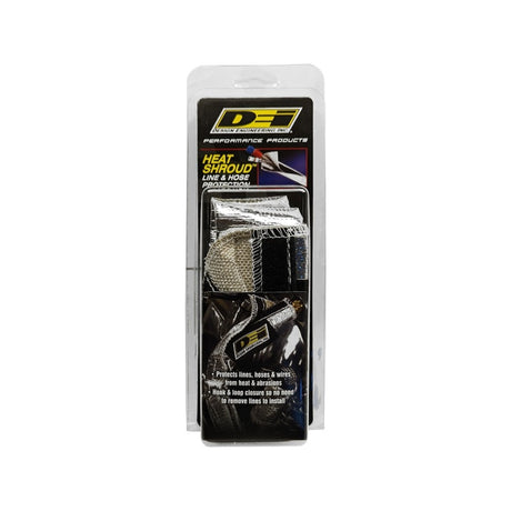 DEI Heat Shroud 1in I.D. x 3ft - Aluminized Sleeving - Hook and Loop Edge 10405