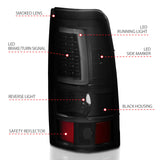 ANZO 2003-2006 Chevy Silverado 1500 LED Taillights Plank Style Black w/Smoke Lens 311334