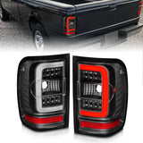 ANZO 2001-2011 Ford  Ranger LED Tail Lights w/ Light Bar Black Housing Clear Lens 311390