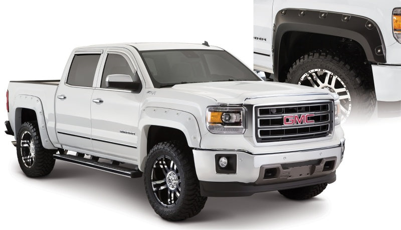 Bushwacker 14-15 GMC Sierra 1500 Fleetside Boss Pocket Style Flares 4pc 69.3/78.8/97.6in Bed - Black 40958-02