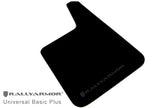 Rally Armor Universal Fit (No Hardware) Basic Plus Black Mud Flap w/ Red Logo MF20-BAS-RD
