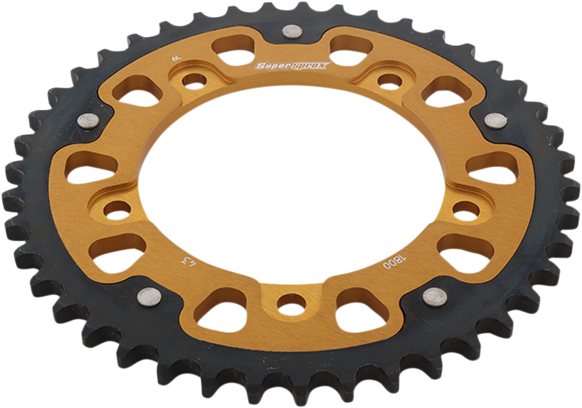 SUPERSPROX Stealth Rear Sprocket - 43 Tooth - Gold - Suzuki/Triumph RST-1800-43-GLD