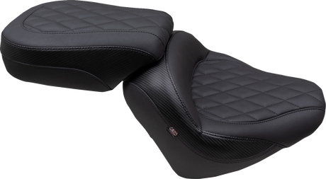 MUSTANG Solo Touring Seat - w/o Driver Backrest - Black - Diamond Stitch - Chief '22-'23 88203