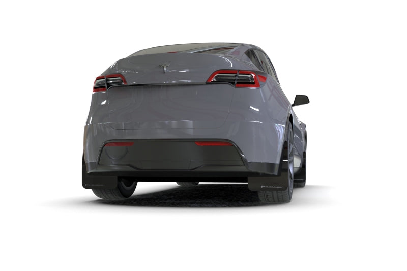Rally Armor 20-21 Tesla Model Y UR Black Mud Flap w/ Dark Grey Logo MF72-UR-BLK/DGRY