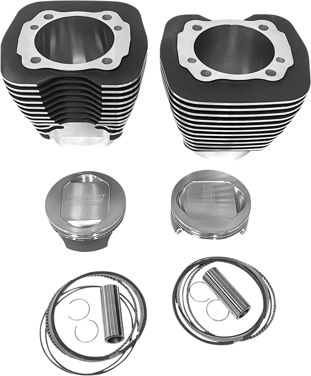 REVOLUTION PERFORMANCE, LLC Cylinder Kit - 117" - Black with Highlighted Fins RP201-171W