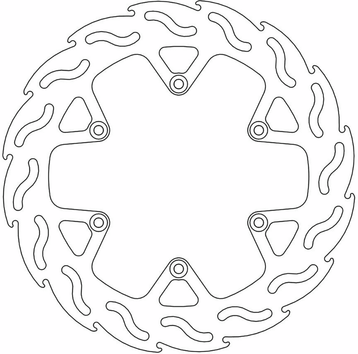 MOTO-MASTER Brake Rotor - Rear - Flame 110600-PU