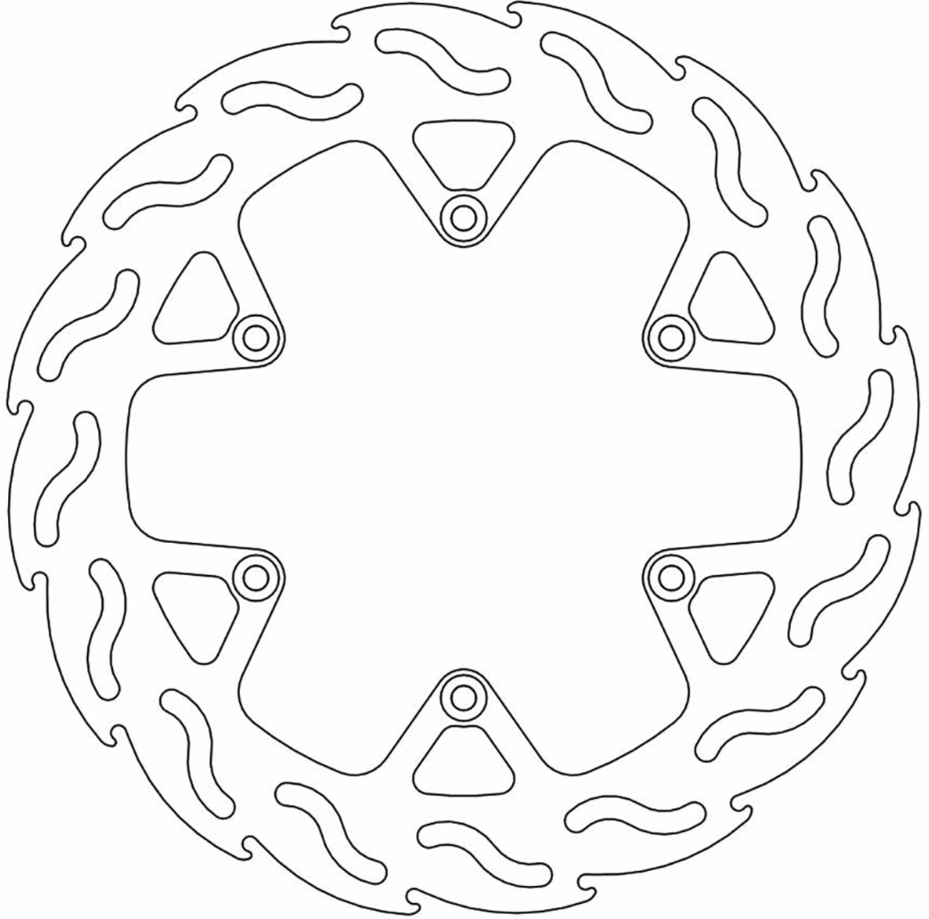 MOTO-MASTER Brake Rotor - Rear - Flame 110600-PU