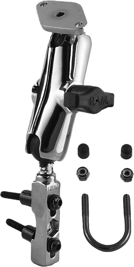 RAM U-Bolt Mount Chrome W/Diamond Base Adapter RAM-B-174CH