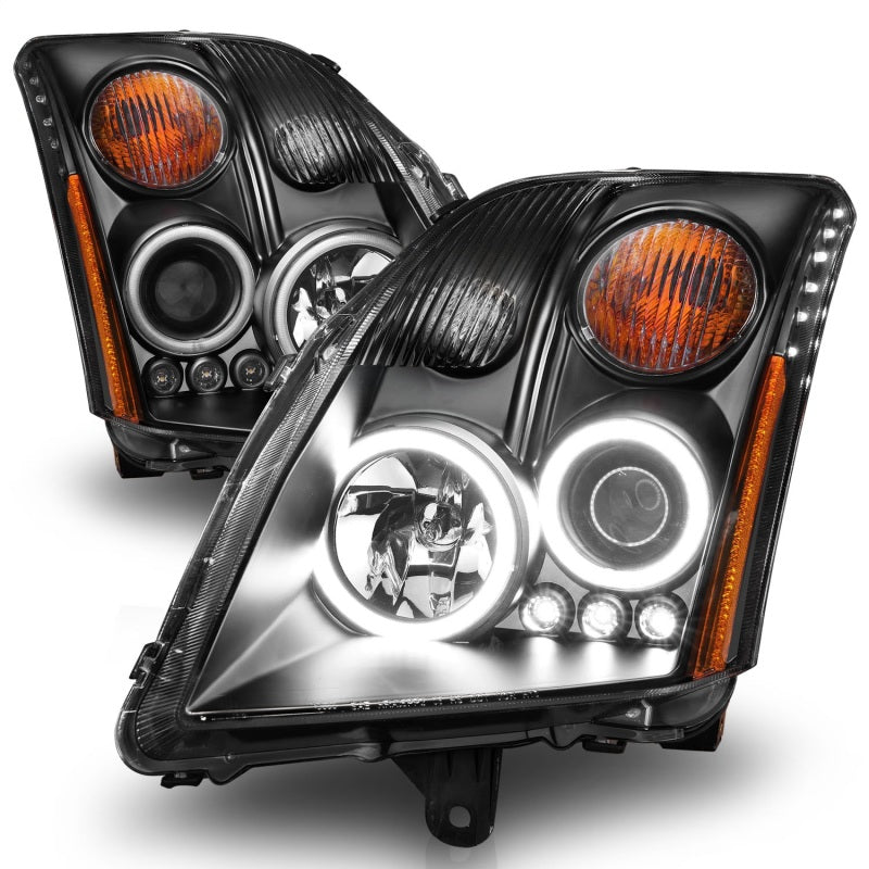 ANZO 2007-2012 Nissan Sentra Projector Headlights Black 121276