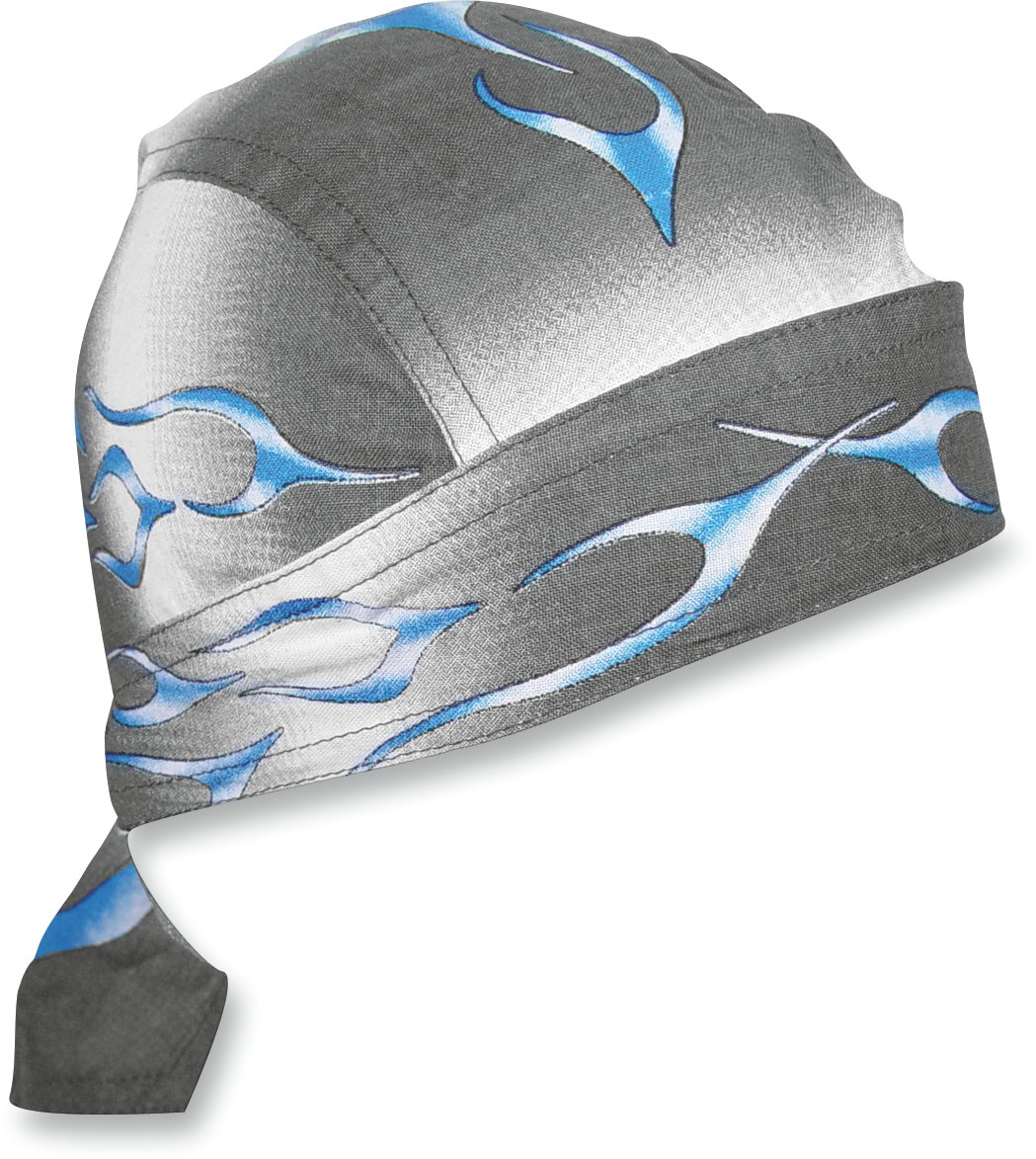 ZAN HEADGEAR Flydanna Head Wrap - Blue Tank Flame Z354