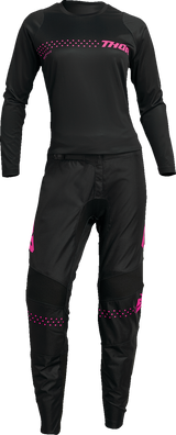 THOR Women's Sector Minimal Jersey - Black/Pink - Medium 2911-0249