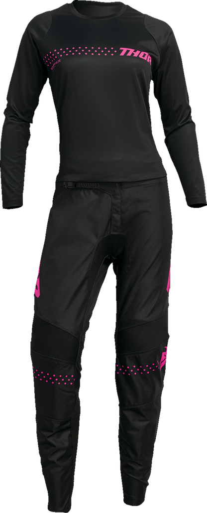 THOR Women's Sector Minimal Jersey - Black/Pink - Medium 2911-0249