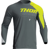 THOR Youth Sector Edge Jersey - Gray/Acid - Medium 2912-2236