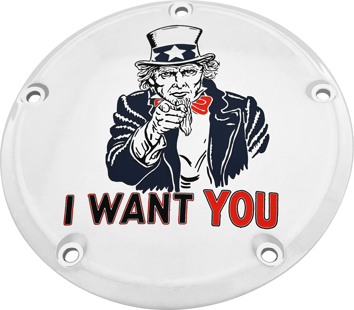 CUSTOM ENGRAVING 7   Tc Derby Cover Uncle Sam Chrome PATR10-12