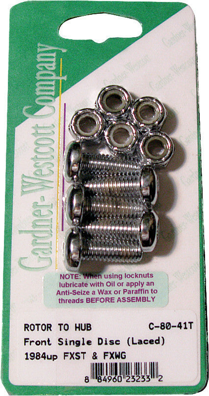 GARDNERWESTCOTT Front Brake Rotor Torx Torx Button Head Chrm 84-Up C-80-41T