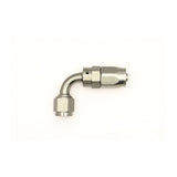DeatschWerks 6AN Female Swivel 90-Degree Hose End CPE - Anodized Matte Black 6-02-0803-B
