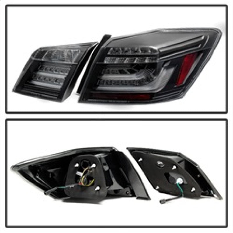Spyder Honda Accord 2013-2015 4DR LED Tail Lights - Black ALT-YD-HA13LED-LED-BK 5082053