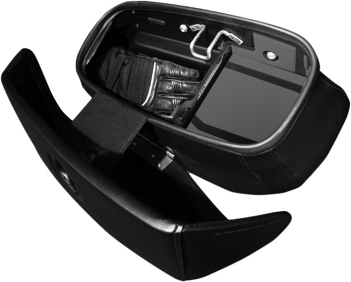 HARDSTREET 18-Up Hd Saddle Bag Shelf Set Heritage Classic Charcoal HSL-1032-SBSH-HD-BB