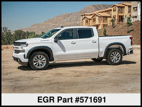 EGR 2019 Chevy 1500 Crew Cab In-Channel Window Visors - Dark Smoke 571691