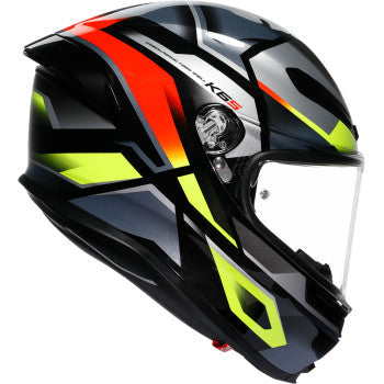 AGV K6 S Helmet - Erazer - Black/Red/Yellow Fluo - Small 2118395002-026-S