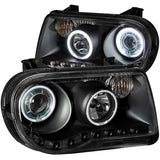 ANZO 2005-2010 Chrysler 300C Projector Headlights w/ Halo Black (CCFL) G2 121251
