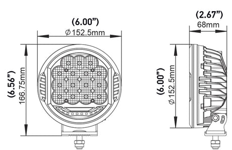 Hella 500 LED Driving Lamp - Single LA358117161