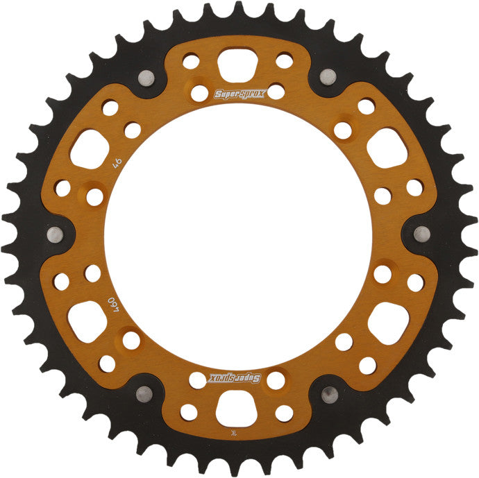 SUPERSPROX Rear Stealth Sprocket Alu/Stl 46t-520 Gld Kaw RST-460-46-GLD