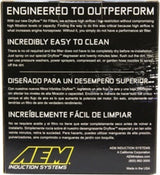 AEM Dryflow 3in. X 5in. Round Tapered Air Filter 21-2031D-HK