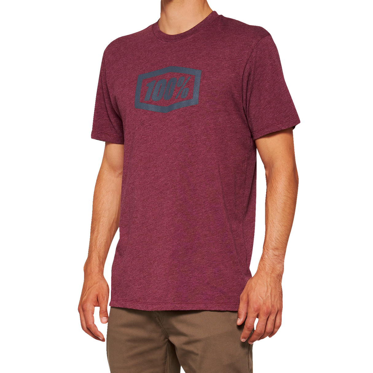 100% Icon T-Shirt - Maroon - Large 20000-00032