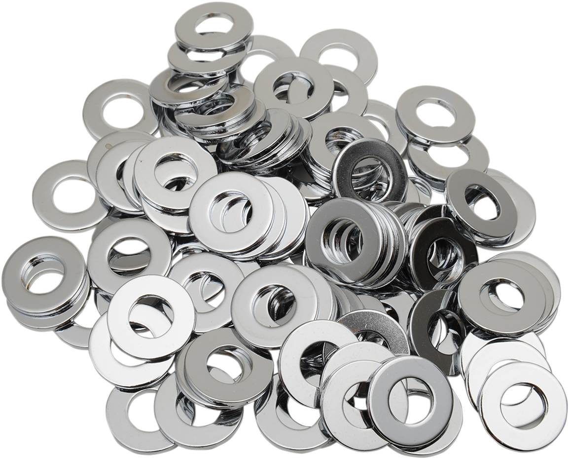 DRAG SPECIALTIES Washers - Flat - 5/16" - Chrome MPB175