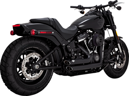 VANCE & HINES Shortshots Staggered Exhaust System - Matte Black Softail  2018-2023 47333