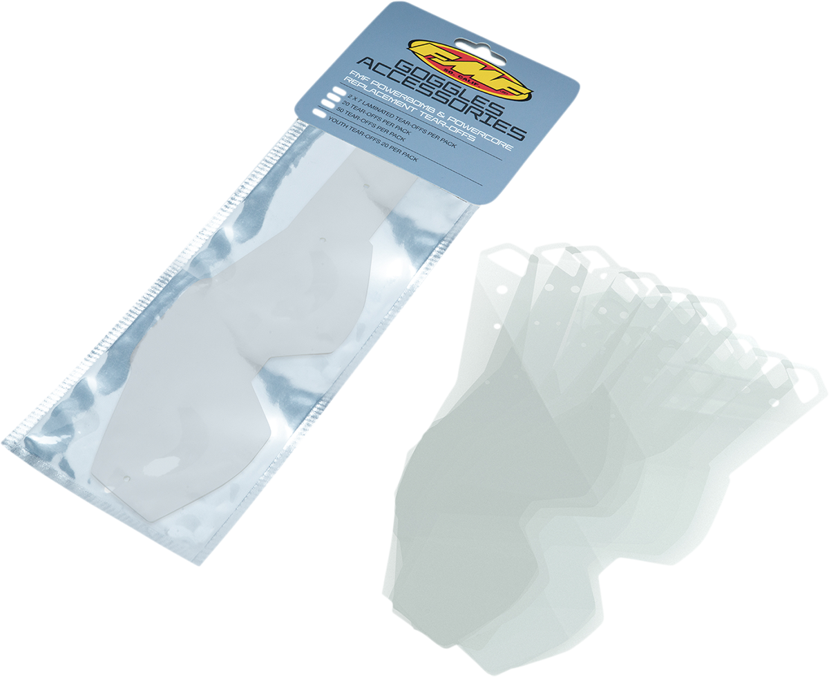 FMF PowerBomb/PowerCore Tear-Offs - Standard - 20 Pack F-59011-00001 2602-0991