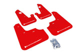 Rally Armor 07-17 Mitsubishi Lancer Red UR Mud Flap w/ White Logo MF8-UR-RD/WH
